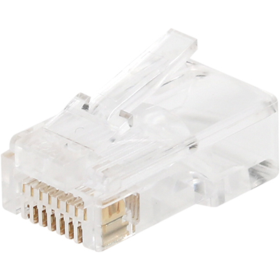 강원전자 플러그마스터 UTP CAT.5E RJ-45 8P8C EZ 플러그(클리어) - Three Prongs 핀 P8-007-47(낱개)