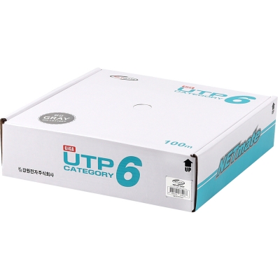 강원전자 넷메이트 CAT.6 UTP 케이블 100m, 연선 그레이 NM-L6710GY