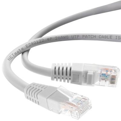 강원전자 넷메이트 CAT.5E UTP 랜 케이블 5m, 그레이 NMC-U550G
